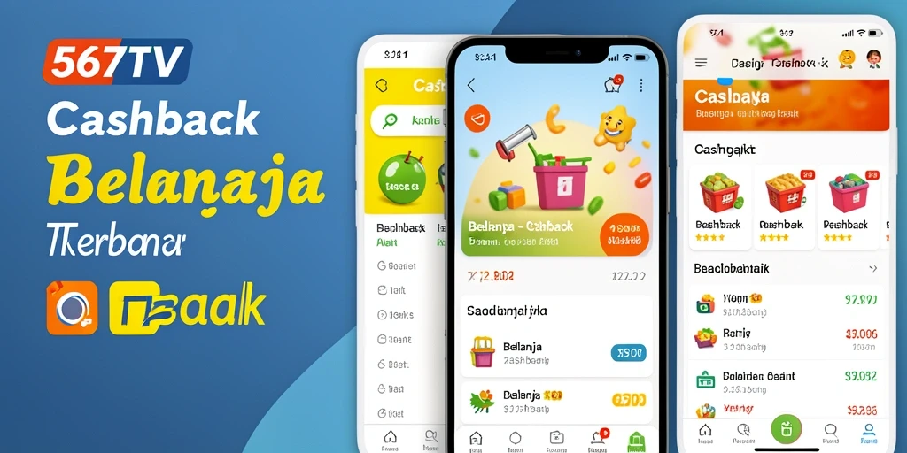Antarmuka ramah pengguna 567TV menunjukkan penawaran cashback terkini.