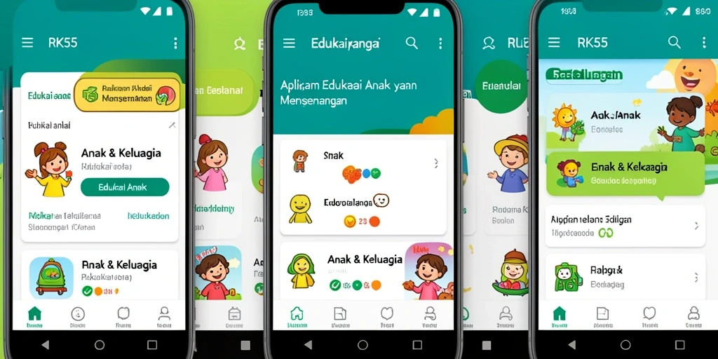 Tampilan antarmuka RK55 yang ramah anak dan edukatif.