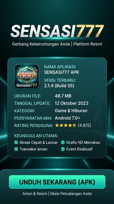 Tampilan halaman APK sensasi777